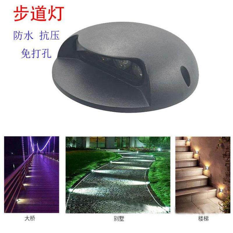 网红LED步道灯桥梁公园栈道台阶道路明装乌龟灯龟背灯七彩变色