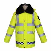 勤交通外执荧光黄反光雨加厚棉服可拆卸内胆972户衣防水防寒雨衣
