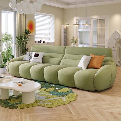 奶油春11906风南瓜布沙式发小清新法蚕绒现代简约小户型客厅艺直