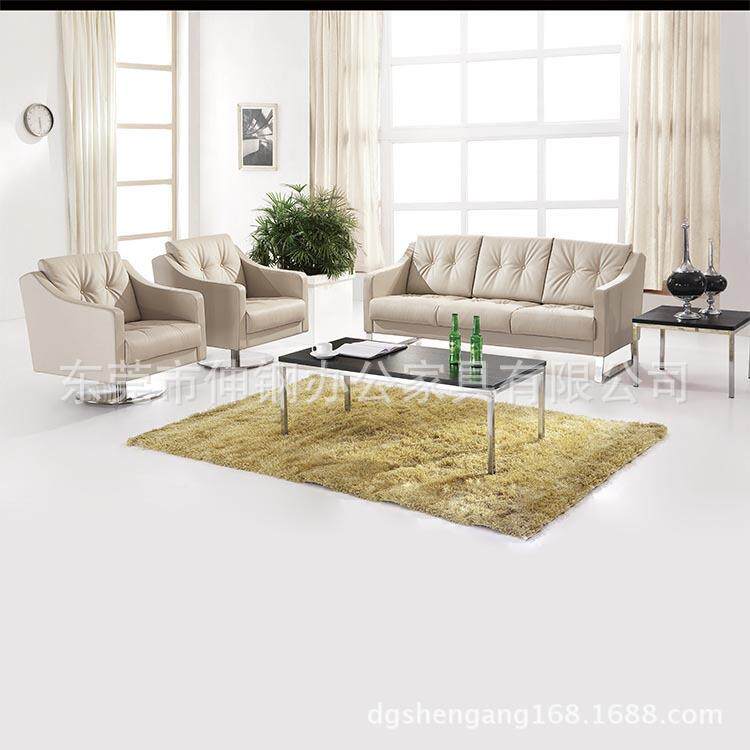 真西客家沙发茶几組合休闲创意皮现代转角厅SG-S46东莞办公具