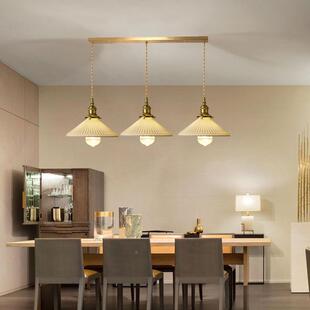 北欧约简吊灯餐AC102300厅卧室床头吧台小复古日式茶室铜手工陶瓷