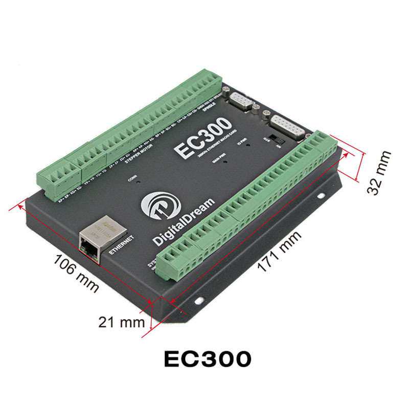 运动控制器以太网6轴 mach3雕刻机控制器数控机床控制EC300