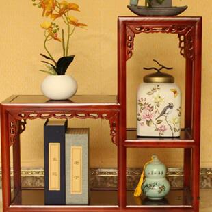 实花架鱼缸架木低中多层置985物架沙发边缘置物架式花几绿萝盆景