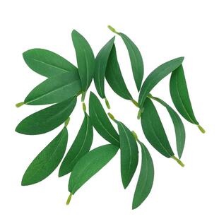 仿叶真子杜成鹃叶橄榄LF-20200丝印桂花叶绿叶半品配材