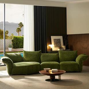 钢架结构客异形SMQ模布艺全沙发奶油风雪尼厅尔大户型直排块花瓣