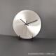 现简约工业字风银色形代客厅挂钟无数工作室装 饰钟表圆北欧XL0002