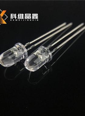 LED灯珠380nm/395nmF5草帽紫光验钞灯3毫米圆头UV紫色发光二极管