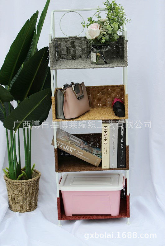 BSCI认证源头工厂直供4层收纳架置物篮超市展示架