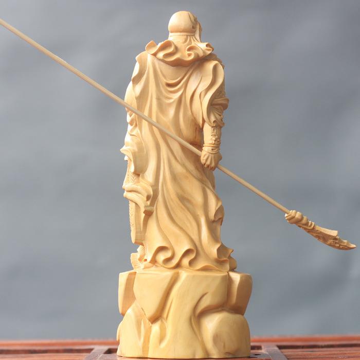 黄杨木雕吉祥摆件家居饰品工艺品武财神木质关公关二爷