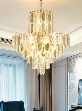 客厅水晶吊灯轻奢家用简约餐厅灯奢华大气别墅大厅卧室吊灯91566