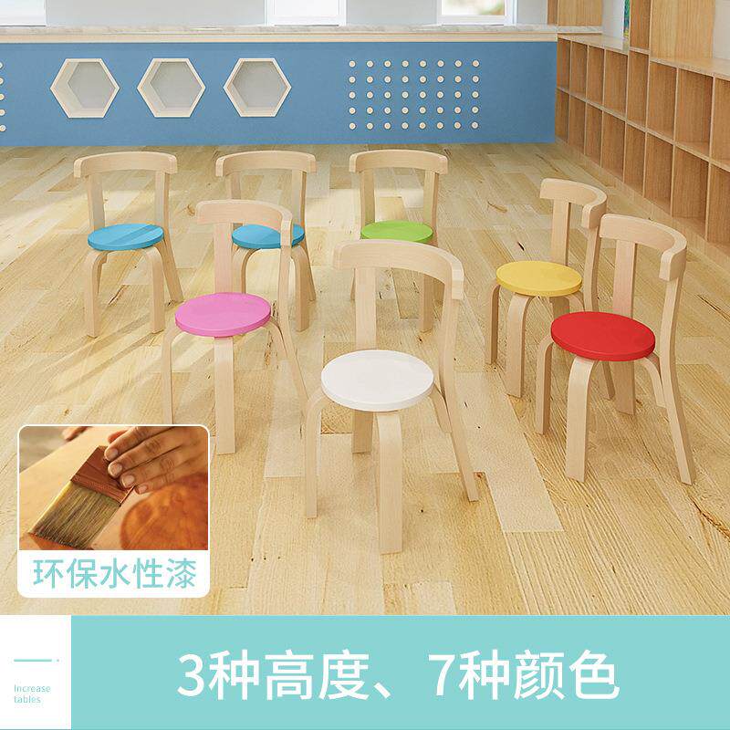 幼儿园桌椅靠背椅子宝宝儿童早教培训班实木桌凳小学生美术辅导班