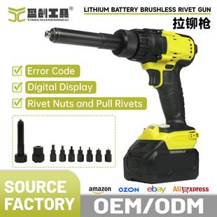 电动铆钉枪拉铆螺母枪自动拉铆枪手电钻锂电铆钉枪电动工具套装