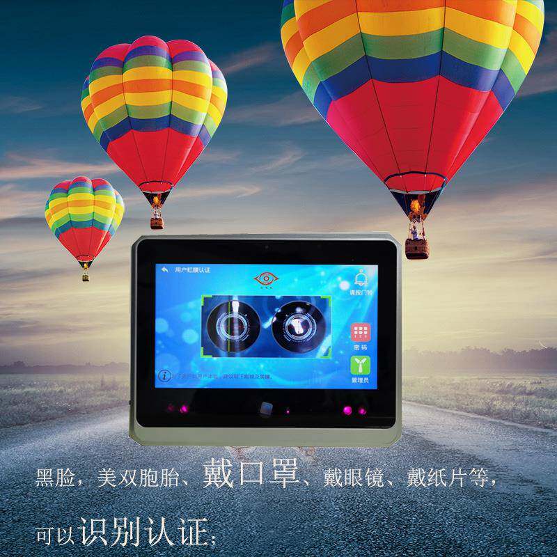 虹膜识别办公室考勤门禁小区测温门禁高清无接触身份识别人脸打卡