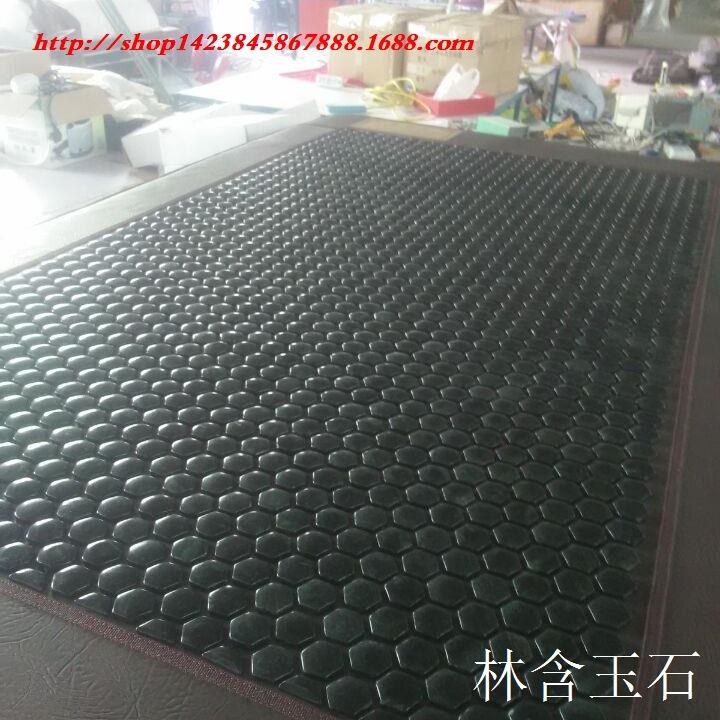 加热家车两用墨玉按摩垫墨绿玉仿皮加热床垫沙发垫