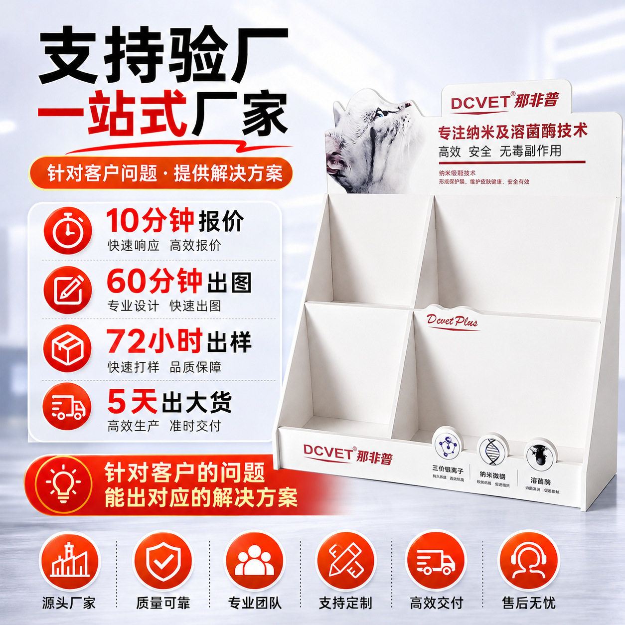 开发设计商品陈列摆放架超市产品展示架创意台面架现货批发