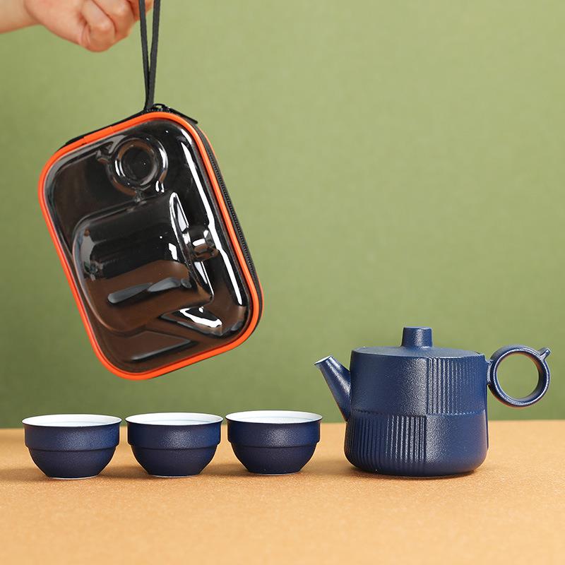 旅行茶具套装便携式车载户外旅游泡茶办公快客杯一壶三杯整套送礼