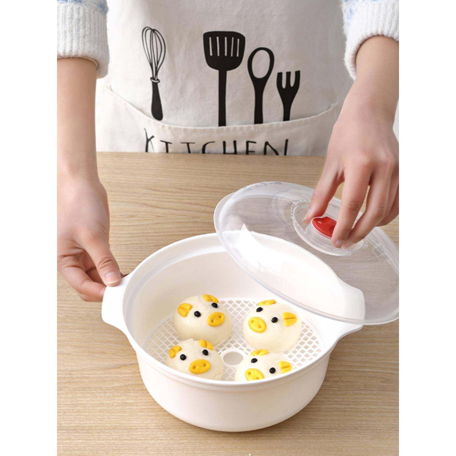 微波炉专用汤碗带盖圆形保鲜盒加热饭盒大号泡面盒食品级塑料器皿