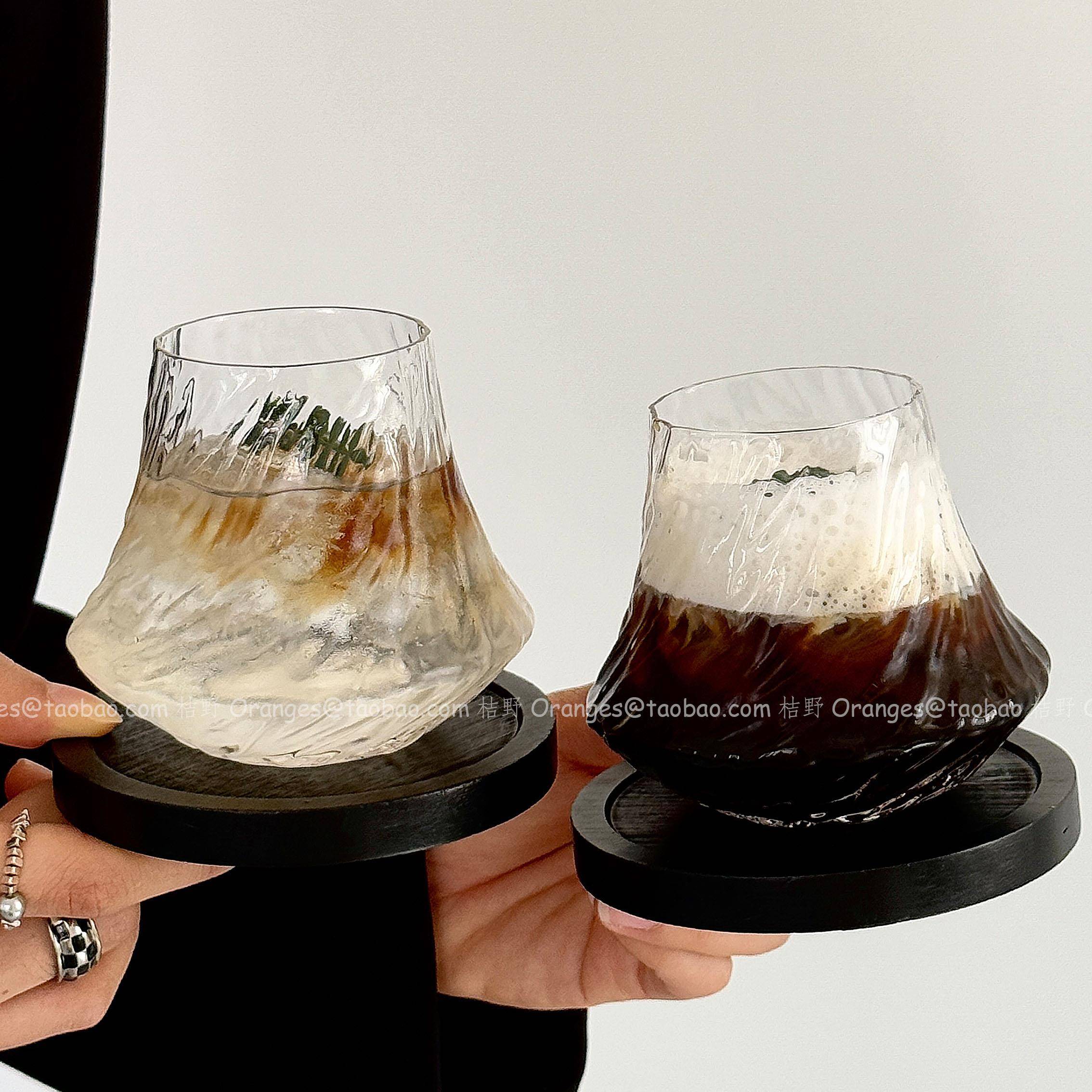 Oranges咖啡店冷萃杯子玻璃水杯冰美式拿铁杯咖啡杯冷饮杯洋酒杯