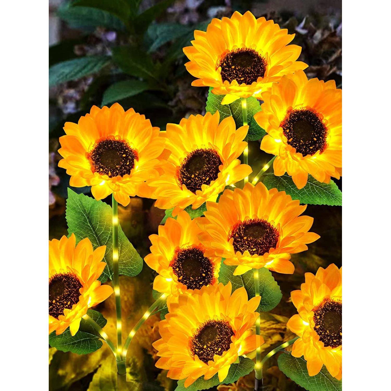 太阳能向日葵花灯户外花园庭院别墅草坪景观装饰灯LED仿真花地插