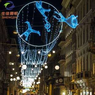 文旅装饰灯led跨街灯路灯杆装饰灯美陈图案节日造型灯景观亮化灯