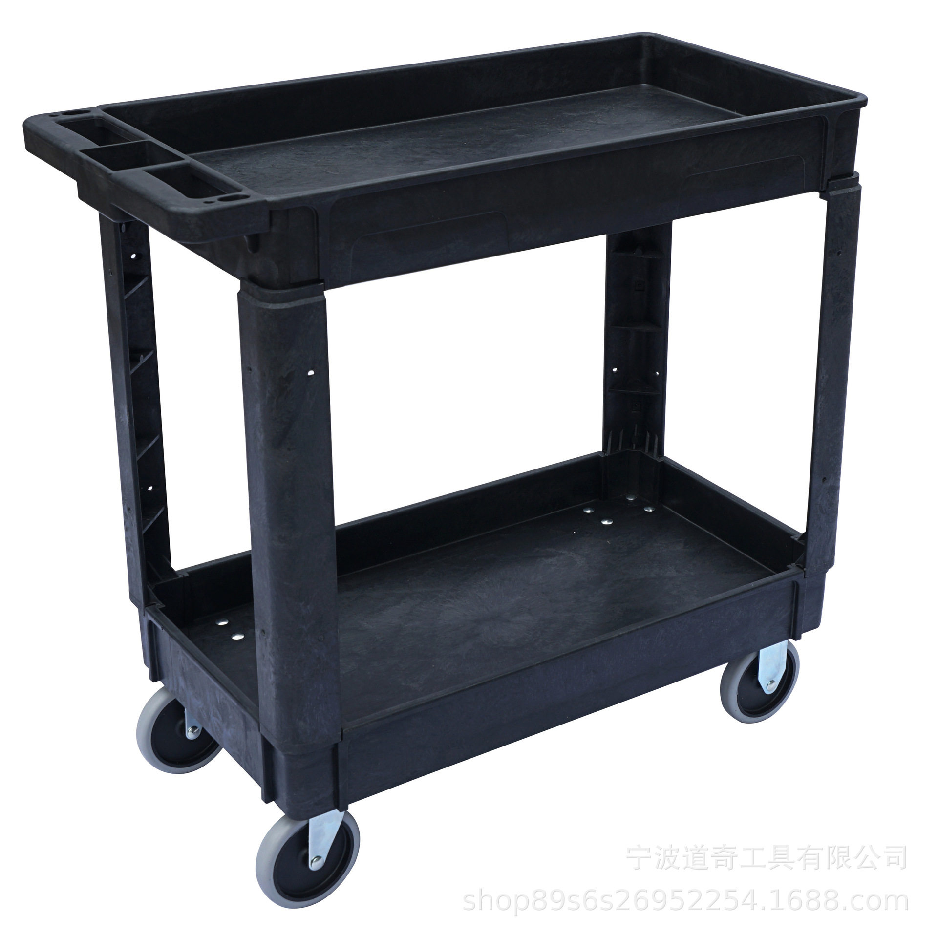 塑料手推车工具车移动推车摄影置物架整理收纳仓储周转车托板服务