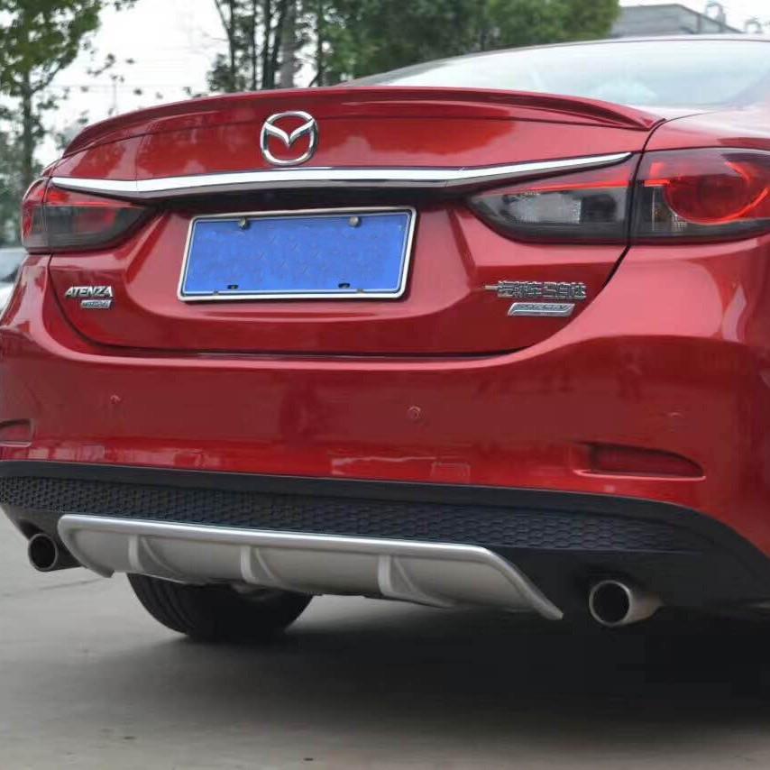适用于14-18马自达阿特兹改装后扰流尾唇小包围后唇后杠防撞装饰