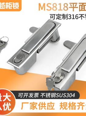 MS818平面锁304不锈钢动力锁MS490配电箱柜锁弹跳锁MS480机械门锁
