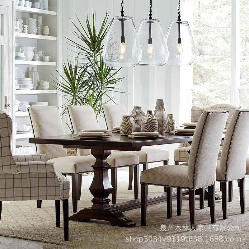 美式乡村实木餐桌罗马柱欧式办公接待书桌家用多人复古原木餐台桌,节庆用品/礼品,新娘配件,淘宝优惠券,粉丝福利购,淘宝优惠卷