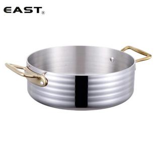 EAST东方厨具三层钢精钻商用锅矮身西餐牛排酱汁锅镀金双耳料理锅