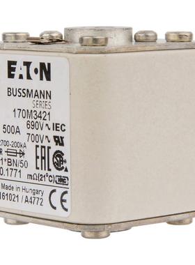 170M3421伊顿巴斯曼熔断器690VAC500A200KA分断力全范围GR熔断器