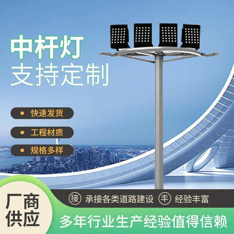 道路照明户外杆6米8米中杆灯LED防水防锈广场公园专用中杆灯工厂,电子元器件市场,其它元器件,淘宝优惠券,粉丝福利购,淘宝优惠卷