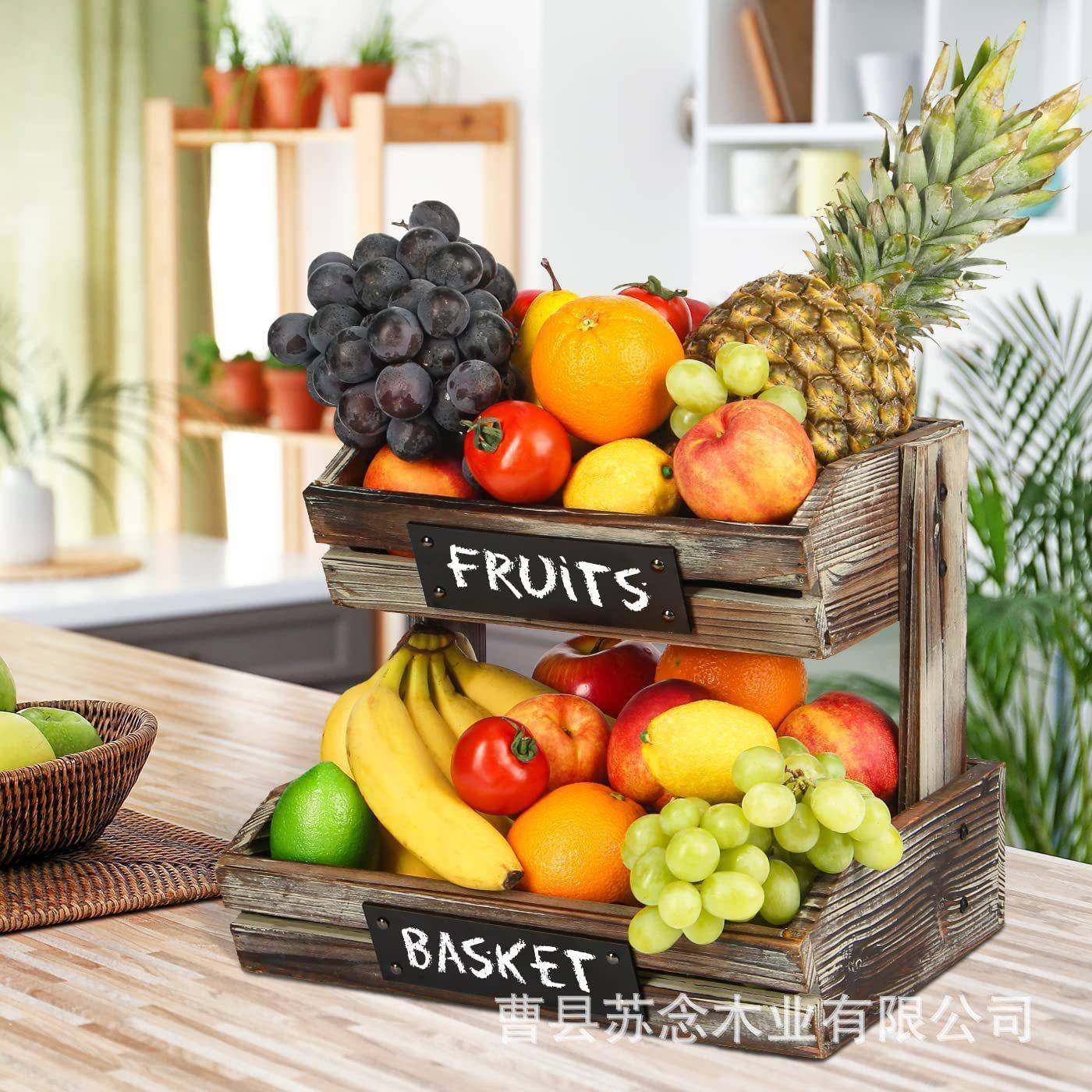 木质收纳架水果蔬菜收纳筐桌面多层置物架复古果篮超市水果陈列架,纺织面料/辅料/配套,纺织机械配件,淘宝优惠券,粉丝福利购,淘宝优惠卷