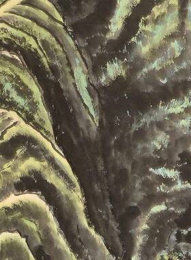 画AFL家李可染纯绘井冈山山水装饰手画画国画水墨办公名室画壁画