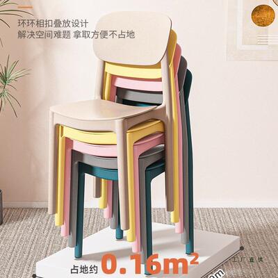 家用椅加厚塑料餐椅餐桌用休吃闲饭子现代简约餐厅商凳子985靠背