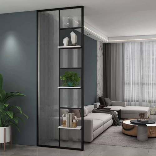 铁艺屏风隔断入户玄关客厅卫生间轻奢现代简约不锈钢格栅