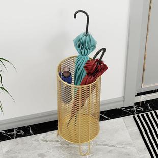 北欧雨伞桶门口商用雨伞架放伞架创意家用挂伞收纳置物架铁艺伞筒