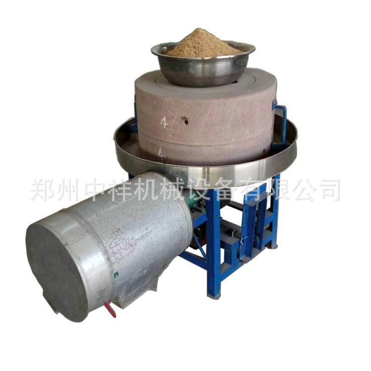 电动面粉石磨机80型绞龙式全自动石磨面粉机自动上料石磨机