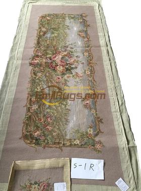 手工丝毛绒绣沙发套Needlepoint纯羊毛古典卧室家具