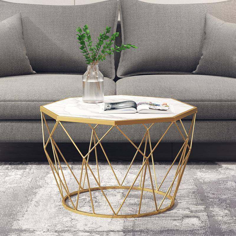金色轻奢铁艺客厅茶几小户型家用创意茶桌北欧简约大理石边几圆桌,农用物资,其他肥料,淘宝优惠券,粉丝福利购,淘宝优惠卷