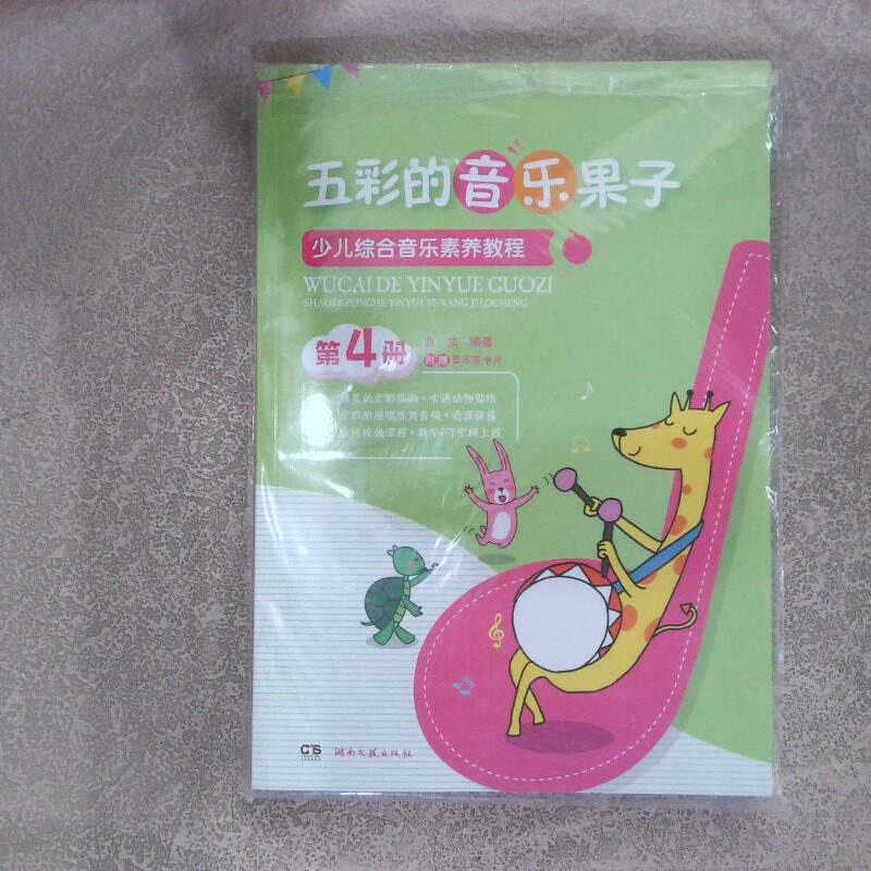 正版二手实拍五彩的音乐果子:少儿综合音乐素养教程（第4册）曲文9787540492328湖南文艺出版社