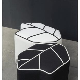 创意空间设计师家具leafpouf/树叶墩布艺休闲造型矮凳道具沙发