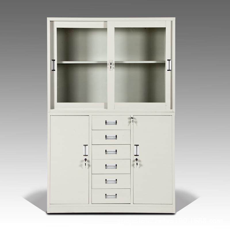 文件柜铁皮柜分体宽中六6斗移门柜钢制办公档案柜资料柜