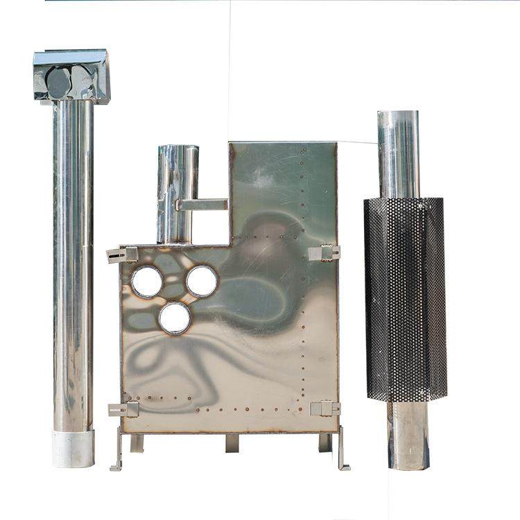 木桶浴缸内置烧柴炉全不锈钢304#烧柴炉欧式休闲木桶浴缸烧柴炉