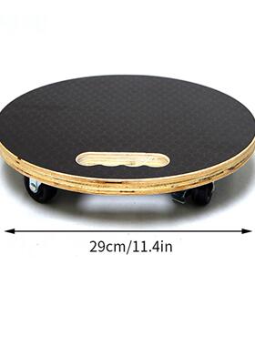 木质可移动具花盆实木底座托盘四QSV轮户外园工林花托制万向轮