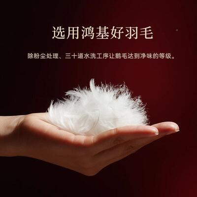 鸿基羽绒枕回头羽枕民毛宿枕头颈椎枕头单人鹅混棉枕毛芯枕弹支撑