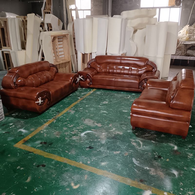 进口头层牛皮欧式真皮沙发组合123大小户型客厅酒店别墅皮艺家具