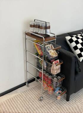 小户型抽纳屉wp000412厨房移收纳置物架层收架不多占空间可动小推