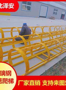玻璃爬护笼纤钢维污护笼储罐梯水池护笼梯电力护栏安全登高OAN耐