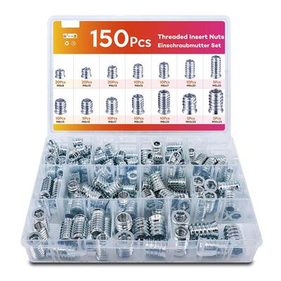 150pcs铁镀蓝白锌家具螺母盒装