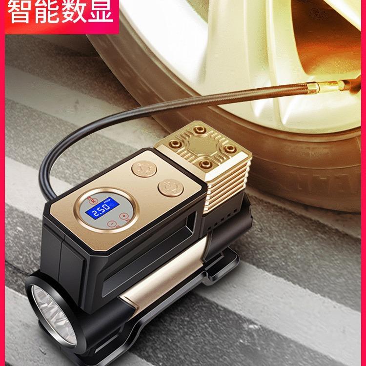 新款30缸便携式车载充气泵12v应急工具箱智能有线数显打气泵图片